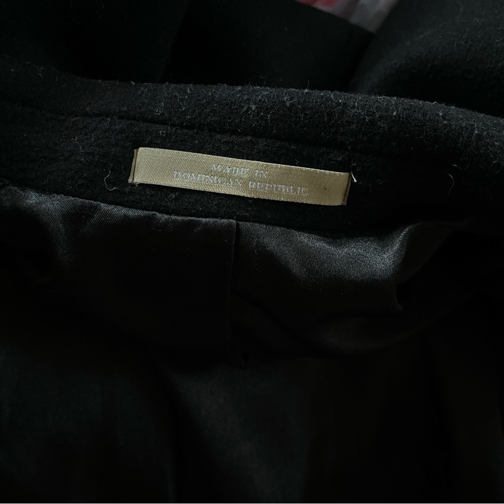 Michael Kors Men’s Wool Cashmere Overcoat Black Size 40R Classic Tailored - Picture 5 of 7